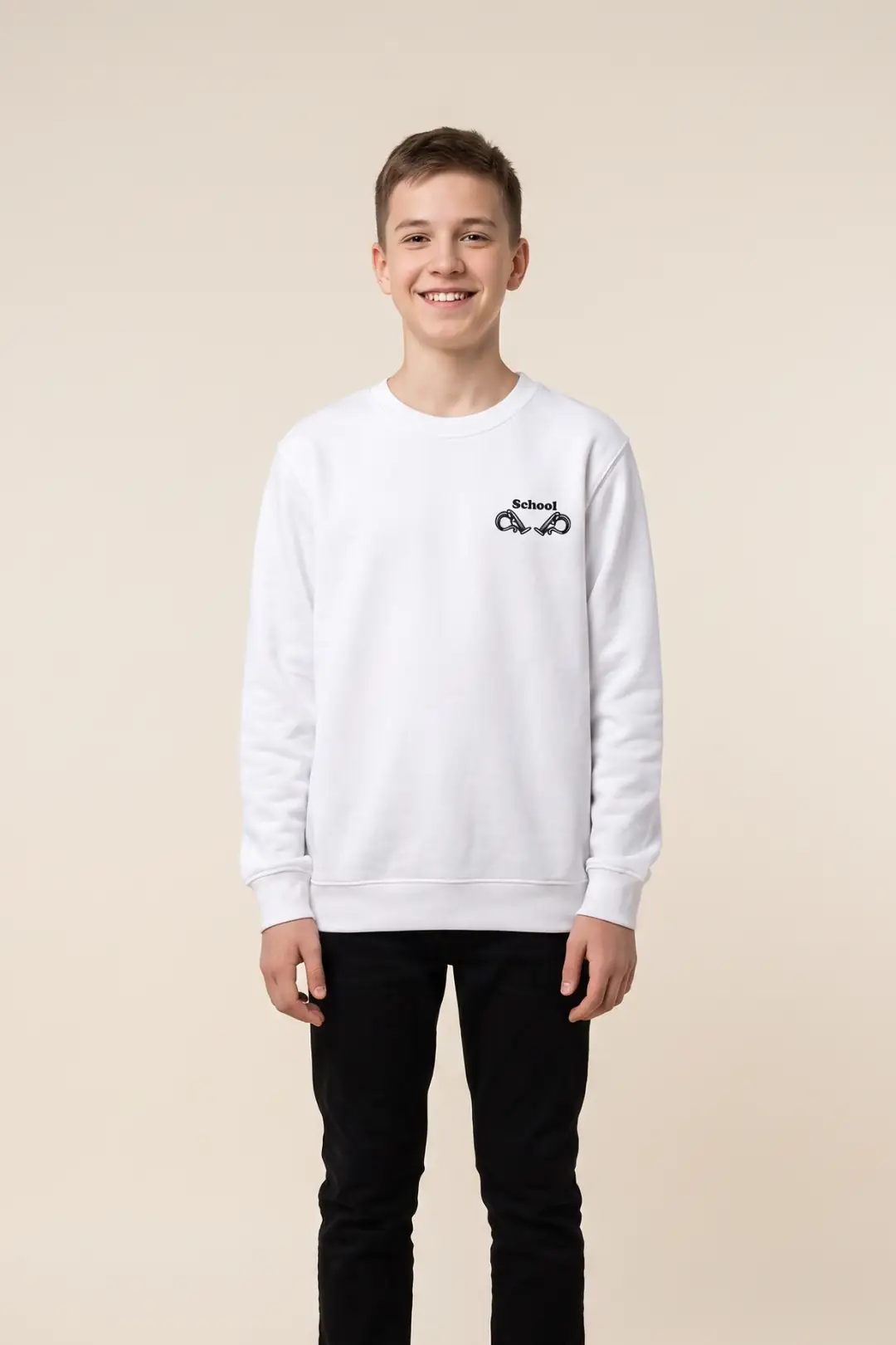 Erkek Çocuk Sweatshirt Okulluk Kışlık 2 iplik Şardonlu