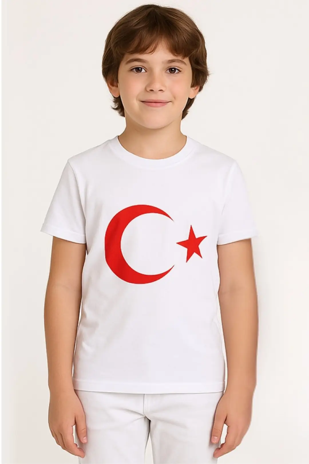 Kız ve Erkek Çocuk T-Shirt Türk Bayraklı